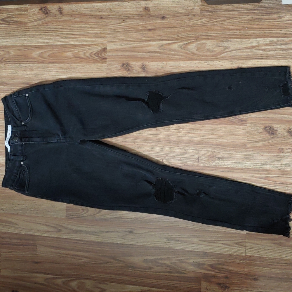 Black high waisted skinny jeans